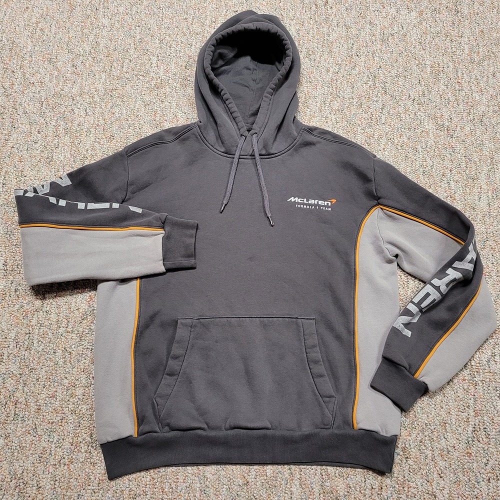 Hollister McLaren Formula 1 Team Hoodie Mens Medium Gray Racing Pullover